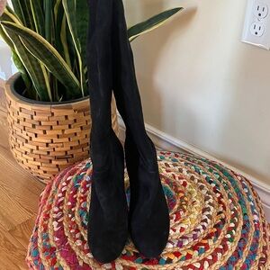 Sam Edelman Caprice Suede Leather Elegant Black Women's High Boots